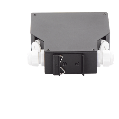 Distribuidor de Fibra Óptica / Riel DIN / 6 Acopladores SC/UPC Dúplex Monomodo / Charola 24 Fusiones / IP67 / 4x12.6x14.2 cm