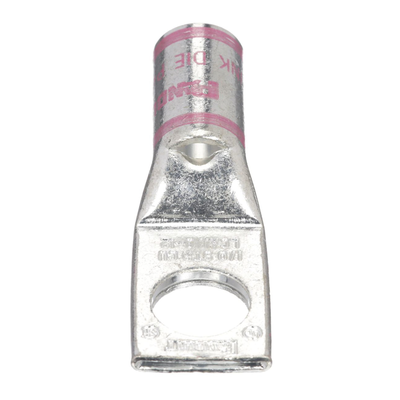 Zapata de Compresión / Calibre 1/0 AWG / Barreno 1/2 pulgada / Acero Galvanizado / 1 Orificio / Talón para Mirilla