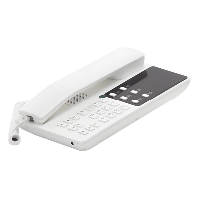 Teléfono IP Hotelero / Wi-Fi Dual Band 2.4/5 GHz / 2 Líneas SIP / Audio HD Opus / Resiliencia 30% Pérdida de Paquetes / Montaje en Pared