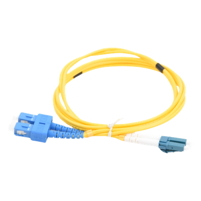 Jumper de Fibra Óptica / Monomodo 9/125 / LC/SC Duplex / 1 Metro (3.28 Pies) / ITU-T G.652.D