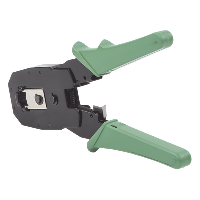 Pinzas Ponchadoras / RJ11-RJ12-RJ45 / Cat5e-Cat6-Cat6a / 4-6-8 Conductores / Corte y Pelado Integrados