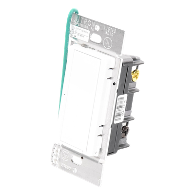 Interruptor de Pared On/Off / Doble Voltaje 120/277 V / 8 A Iluminación / 2 Hilos Sin Neutro / RF 431-437 MHz / Unipolar o Multilocalización