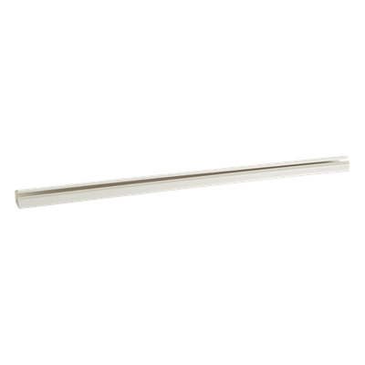 Canaleta de PVC / Diseño Tipo Bisagra / 38.4 x 24 x 3048 mm (10 ft) / Instalación Adhesiva Sin Herramientas / UL94V-0 / Blanco Mate