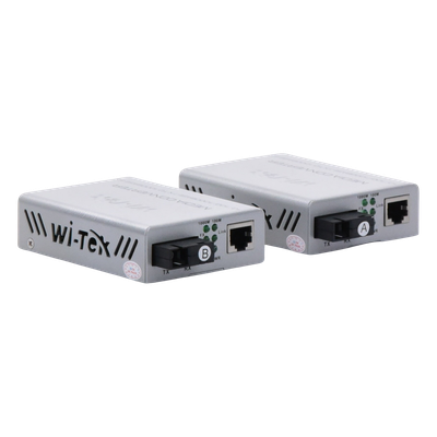 Convertidor de Medios / Alcance 20 km / 1 Puerto SC/UPC 1000 Mbps / 1 Puerto RJ45 1000 Mbps / Longitud de Onda Tx 1310nm Rx 1550nm / Par A y B