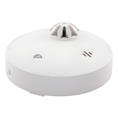 Detector de Temperatura Inalámbrico / Alerta a 57°C / Buzzer 85 dB / Cifrado AES-128 / Autónomo / Interior