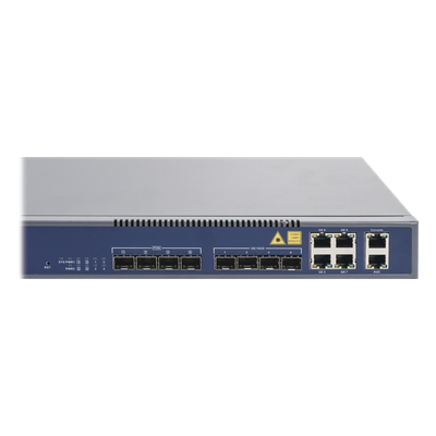 OLT EPON / 4 Puertos PON / 8 Puertos Uplink RJ45+SFP / 256 ONUs / 20 km / Rack 1U