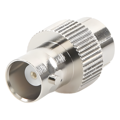 Adaptador de Interconexión / BNC Hembra a Conector-Rosca / Cuerpo Niquelado / Contacto de Plata / Compatible Kenwood e Icom