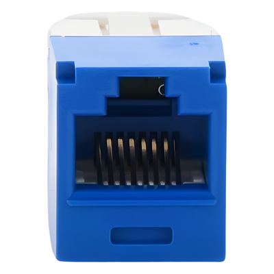 Jack RJ45 / Cat 6 / Clase E / 8P8C / Terminación sin Impacto / Azul