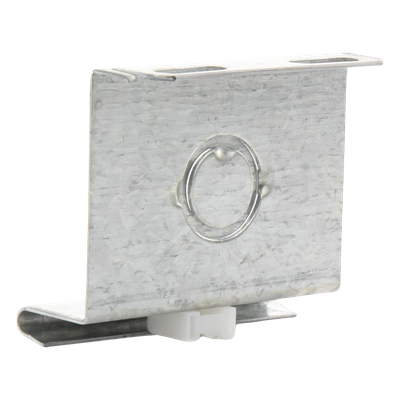 Placa de Salida a Tubo Automática / 66 mm / Tuberías 1/2 a 2 pulgadas / Abrazadera Tipo U / Acabado Electro Zinc