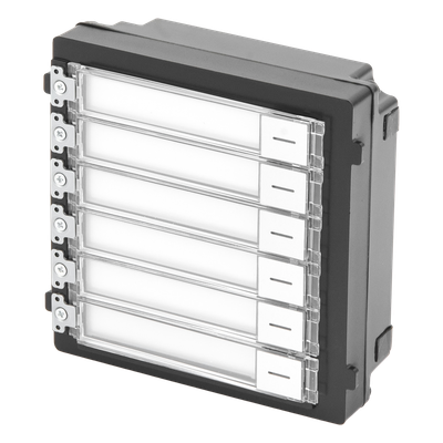 Módulo de Botones para Videoportero Modular / 6 Botones / Montaje Empotrado o Superficie / IP65 / Consumo 2 W