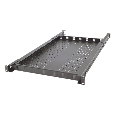 Charola Ventilada / Profundidad Ajustable 495-965 mm (19.5-38 in) / 1U / Carga 110 kg / Color Negro