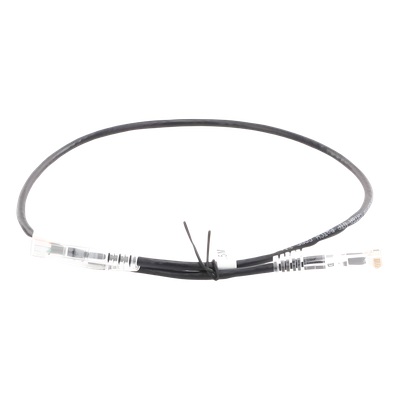 Cable de Parcheo Slim UTP / Cat6A / 0.5 m (1.64 ft) / 28 AWG / Negro