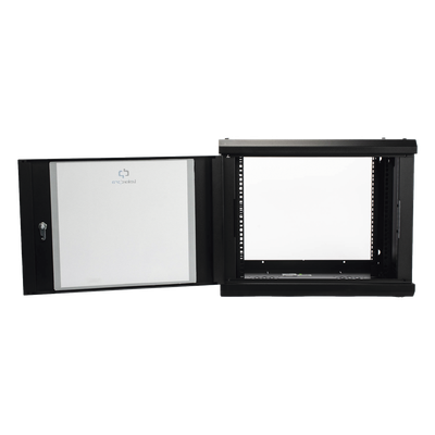 Gabinete de Pared 9U / Cristal Templado / 455 mm Profundidad (1.49 pies) / Acero Reforzado
