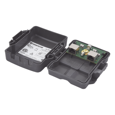 Protector PoE Exterior Gigabit / Tubo de Descarga de Gas GDT / 51W PoE+ / RJ45 Blindado / IP23 / 0.75m Cable