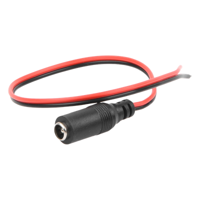 Cable de Alimentación DC / Conector Hembra 5.5 mm/2.1 mm / Puntas Libres / 28.5 cm / Polaridad Codificada / 12 VCC
