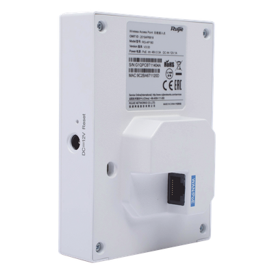 Punto de Acceso Wi-Fi 6 / Hasta 1.7 Gbps / Doble Banda 2.4+5 GHz / 2x2 MU-MIMO / 4 LAN + 1 WAN PoE / Montaje en Pared