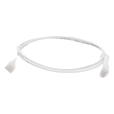 Cable de Parcheo Cat6 / Ultra Slim 1 m (3.28 ft) / UTP / RJ45 Modular / Blanco