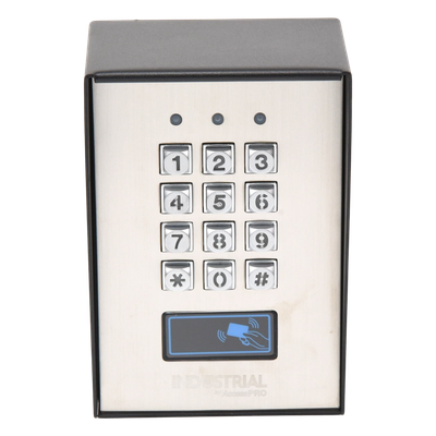 Teclado de Control de Acceso / 3 Métodos de Acceso / 1,200 Usuarios / 3 Relés / Salida Wiegand / Antivandálico / Lector de Proximidad