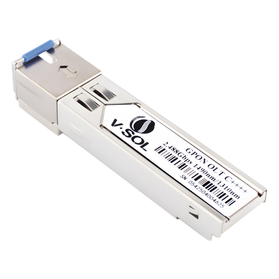 Módulo SFP GPON / Clase C++++ / 2.5 Gbps TX / 1.25 Gbps RX / Alcance 20 km (65,616 ft) / 9 dBm Potencia Óptica / DDM Digital