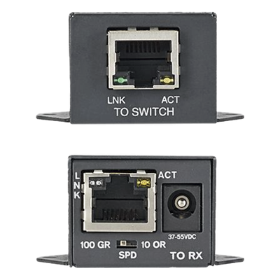 Extensor PoE/PoE+ / 610 m (2000 ft) / 10/100 Mbps / Cat5e/Cat6 / -40°C a 70°C / RJ45