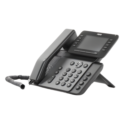 Teléfono IP Empresarial / 20 Líneas SIP / Pantalla 4.3" Ajustable / Wi-Fi 2.4/5 GHz / Bluetooth 5.0 / Puertos Gigabit / PoE
