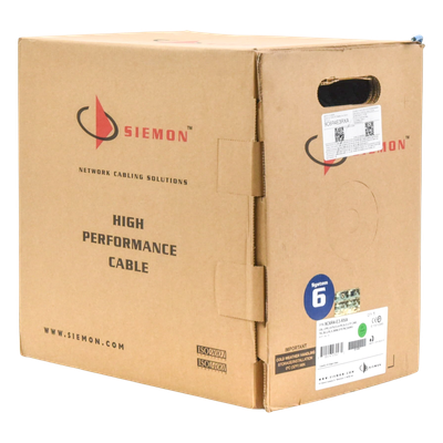 Bobina de Cable UTP / Cat6 / 23 AWG / 4 Pares / CMR / 305 m (1000 pies) / Reelex