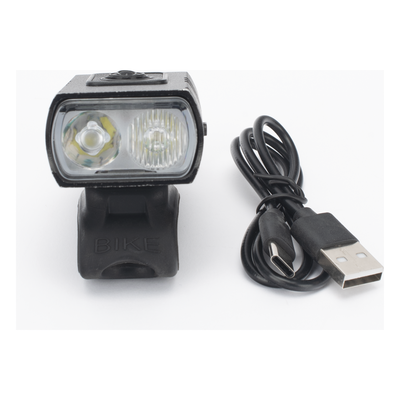 Luz LED Frontal para Bicicleta / 500 Lúmenes / IP67 / Batería Recargable 1200 mAh / Resistencia a Caídas 2 m (6.6 ft) / USB-C / 3 Niveles de Intensidad