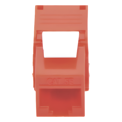 Módulo Jack Keystone / Cat6 / Toolless / Terminación 180° / 1 Puerto / Sin Blindaje / Color Rojo