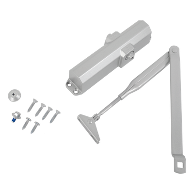 Cierrapuertas Mecánico / Fuerza Ajustable Tamaño 2/3/4 / Puertas 850 a 1100 mm / Hasta 80 kg / Certificación UL / Sin Placa de Montaje