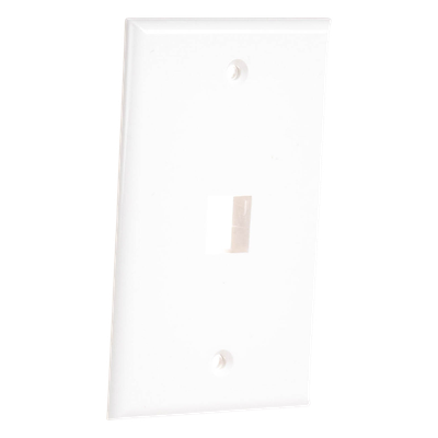 Placa de Pared / 1 Puerto Keystone / 70x115mm / 2.75x4.52in / Montaje Vertical / UL CE ETL