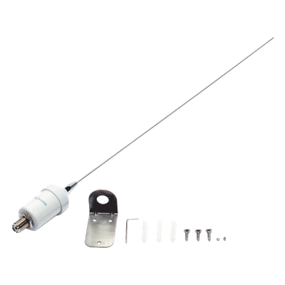 Antena Marina VHF / 156-163 MHz / 3.5 dBi / Acero Inoxidable / Cable 4.5 m (14.8 ft) / Montaje en L / PL-259 / Exterior