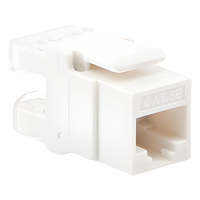 Módulo Jack Keystone / Cat5e / Terminación 180° / Sin Blindaje / 1 Puerto / Blanco