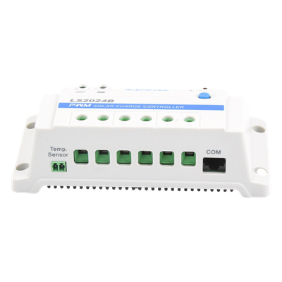 Controlador Solar PWM / 20 A / 12/24 VCC / RS-485 / Baterías Gel-AGM-Selladas / Parámetros Configurables