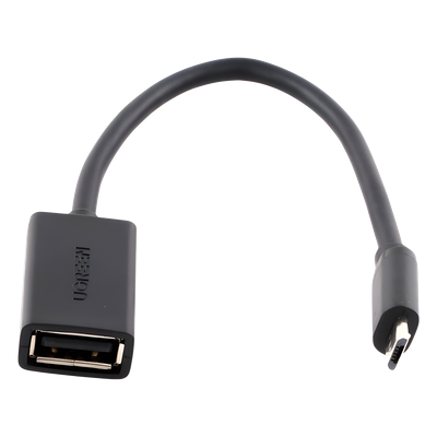 Adaptador OTG / Micro USB Macho a USB 2.0 A Hembra / 480 Mbps / 10 cm / Plug & Play