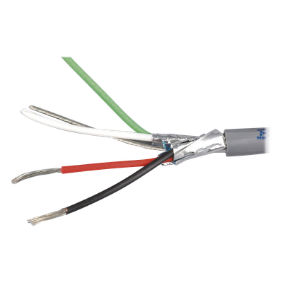 Cable Multiconductor para Alarma / 4x22 AWG / Blindado / CMR / 305 m (1000 ft) / Gris
