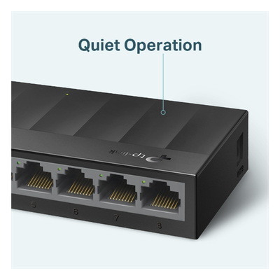 Switch de escritorio / 8 puertos Gigabit / 16 Gbps capacidad de conmutación / Fanless / 4.89W máximo
