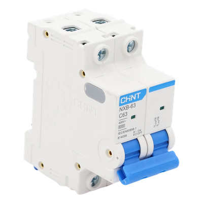 Interruptor Termomagnético Riel DIN / 2 Polos / 63 A / 415 Vca / 6 kA / -40 °C a 70 °C