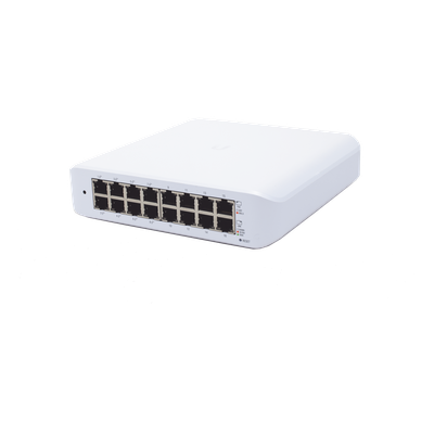 Switch administrable PoE / 16 puertos Gigabit / 8 puertos 802.3af/at / 45 W / 16 Gbps throughput / 7.5 x 7.3 x 1.7 pulgadas