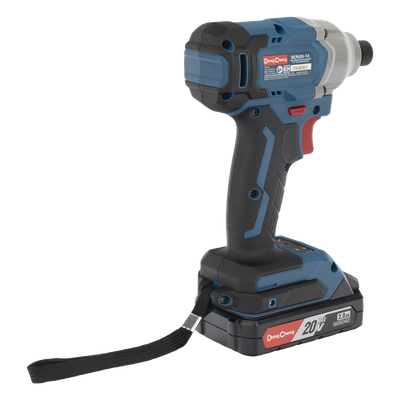 Atornillador de Impacto Inalámbrico / 20V / Brushless / 1/4 in Hexagonal / 90-180 Nm / 2 Velocidades 0-2000 rpm / 1.6 kg
