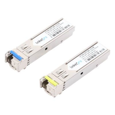 Transceptor SFP Industrial / Bidireccional 1310/1550 nm / 1.25 Gbps / Alcance 5 km (3.1 mi) / LC/UPC Simplex / Hot-Pluggable / DDM / -40 a 85 °C