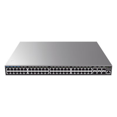 Switch Capa 3 PoE+ Administrable / 48 Puertos Gigabit / 6 SFP+ 10G / 740W / 216 Gbps / 2.43 ft (0.74 m) Altura