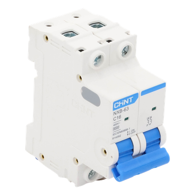Interruptor Termomagnético DIN / 2 Polos / 16 A / 6 kA / 110-415 Vca / Indicador de Estado