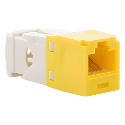 Jack RJ45 / Categoría 6 / 8P8C / Terminación TG / Sin herramienta de impacto / Amarillo