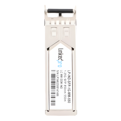 Transceptor Óptico Industrial SFP / Multimodo 850 nm / 1.25 Gbps / 1000BASE-SX / LC/UPC Dúplex / DDM / 550 m (1804.5 ft) / Clase 1 Láser