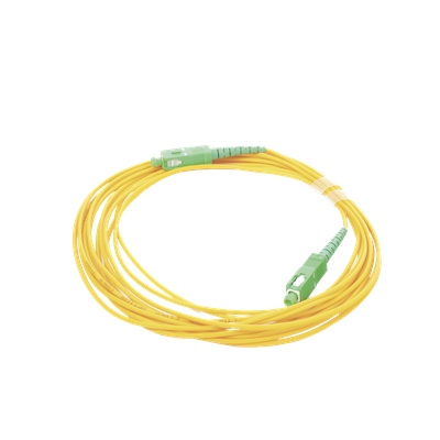 Jumper de Fibra Óptica / SC/APC a SC/APC / Monomodo OS2 / Simplex / 5 m (16.40 pies) / 2 mm / PVC