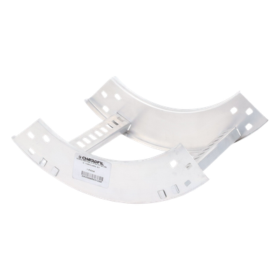 Curva Vertical de 90° / Perfil Z de Aluminio / Peralte 3 1/4" / Ancho 12" / Radio 8" / Interior y Exterior