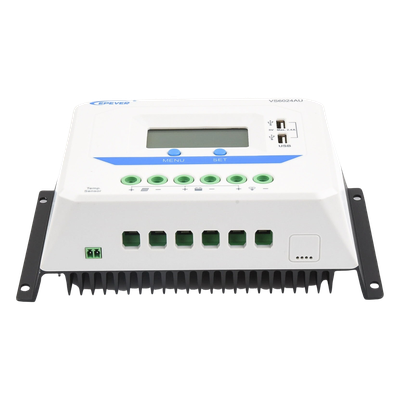 Controlador Solar PWM / 60A / 12/24V Auto / Doble USB / Pantalla LCD / VOC 50V / Tierra Positivo Común / Entrada 9V-32V