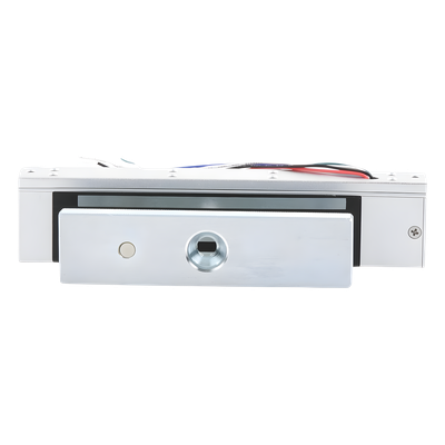 Chapa Magnética / 350 lbs (158.8 kg) / Voltaje Dual 12/24 VDC / Sensor de Estado NO/COM / Aluminio Anodizado / Interior
