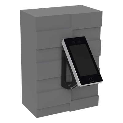 Base de Pared para Lectora / Ángulo Ajustable 25°-55° / Acero con Recubrimiento en Polvo / Instalación en Pared