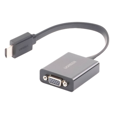 Adaptador HDMI a VGA / 1080P@60Hz / Audio 3.5mm / Alimentación Micro USB / Cable 0.82 ft / Plug & Play